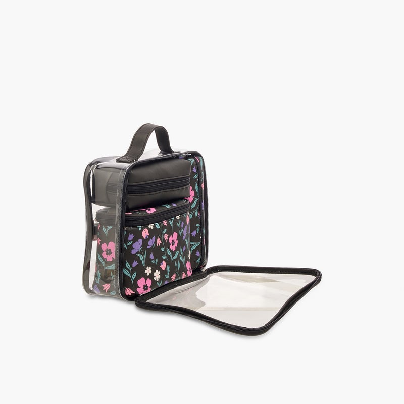 LIFESTYLE Floral Print 4-Piece Cosmetic Bag Set for Women - Image 4